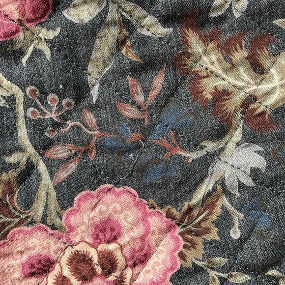 Essenze Designer Italy 42 XS floral quilted pencil straight skirt cottagecore - Picture 9 of 10